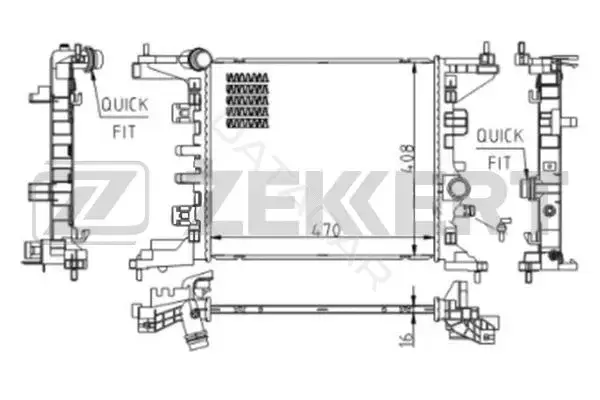Радиатор охлаждения ZEKKERT MK-1611