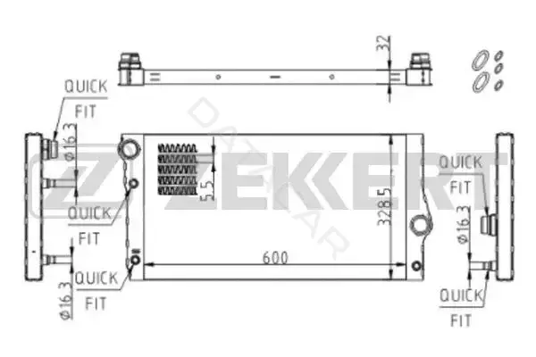 Радиатор охлаждения ZEKKERT MK-1613