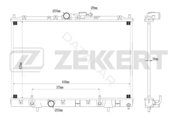Радиатор охлаждения ZEKKERT MK-1619