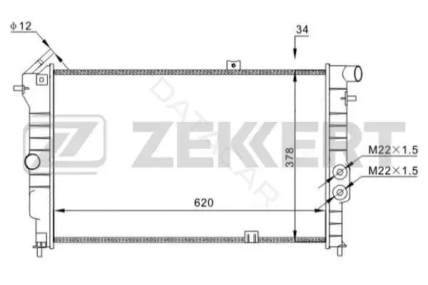 Радиатор охлаждения ZEKKERT MK-1620