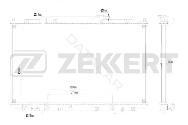 Радиатор охлаждения ZEKKERT MK-1626