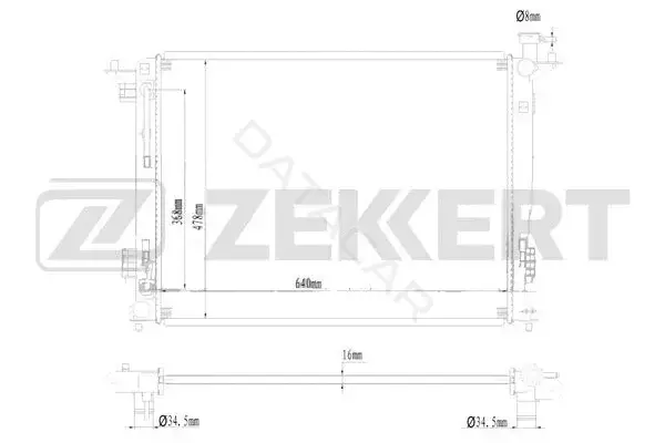 Радиатор охлаждения ZEKKERT MK-1628