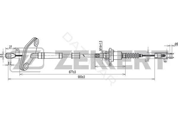 Трос сцепления ZEKKERT BZ-1091