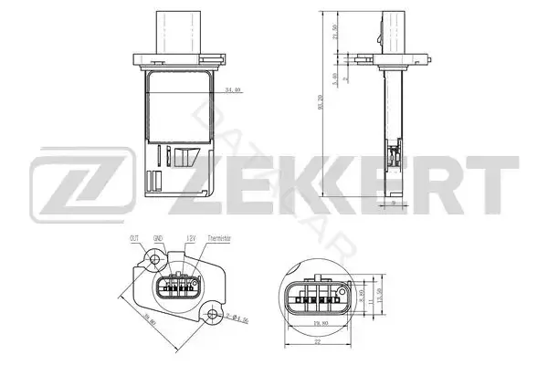 Расходомер воздуха ZEKKERT SE-1006