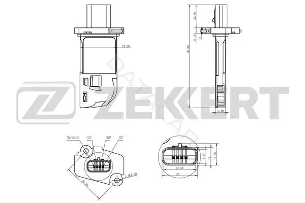 Расходомер воздуха ZEKKERT SE-1009