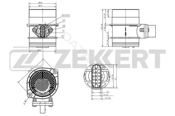 Расходомер воздуха ZEKKERT SE-1019