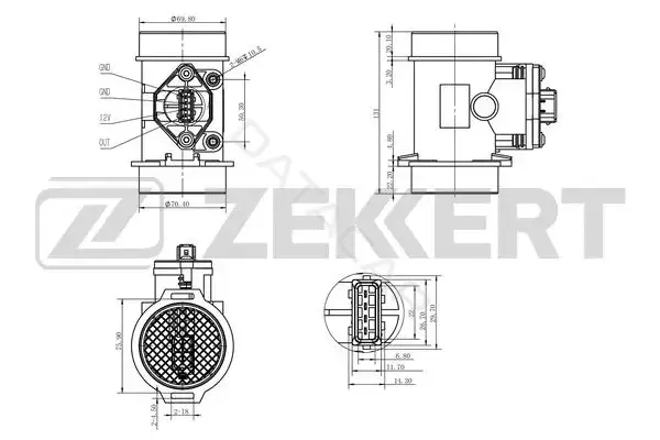 Расходомер воздуха ZEKKERT SE-1020