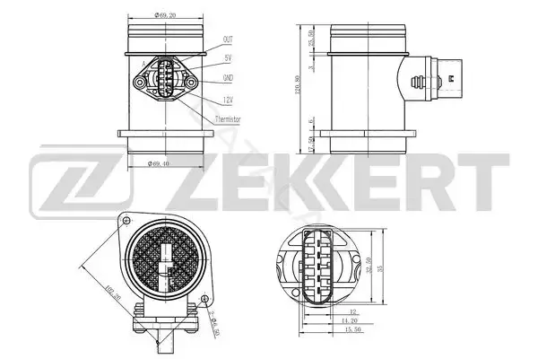 Расходомер воздуха ZEKKERT SE-1024
