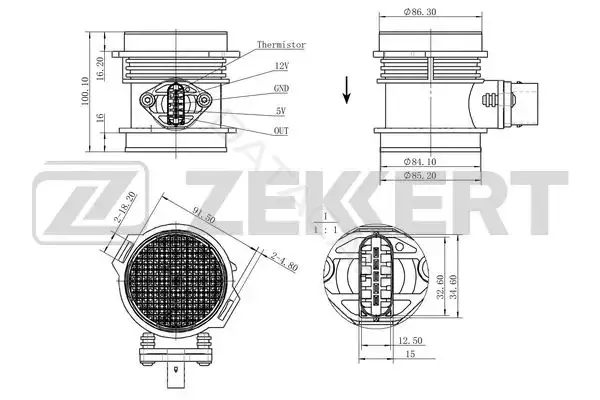Расходомер воздуха ZEKKERT SE-2003