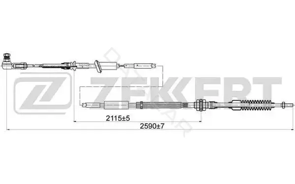 Трос КПП ZEKKERT BZ-1044