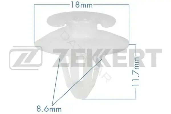Клипса молдинга ZEKKERT BE-1214
