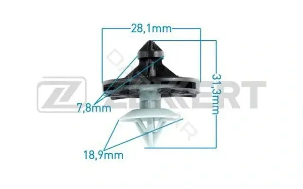 Клипса молдинга ZEKKERT BE-1745
