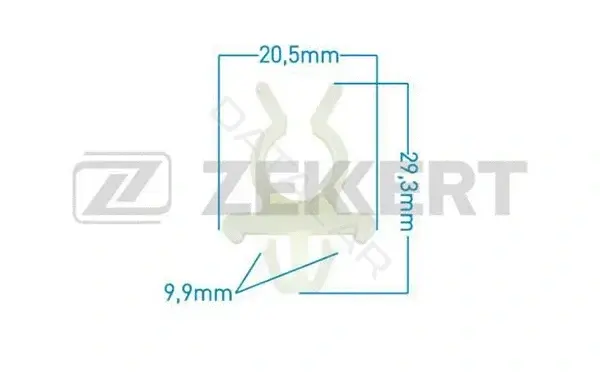 Клипса молдинга ZEKKERT BE-2171