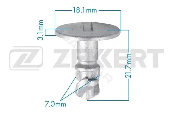 Клипса молдинга ZEKKERT BE-3582