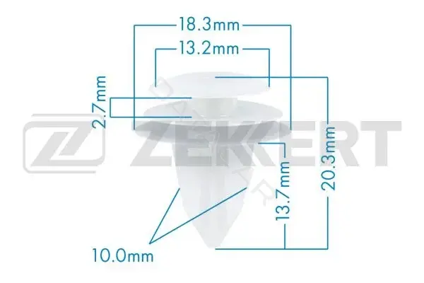 Клипса молдинга ZEKKERT BE-3670