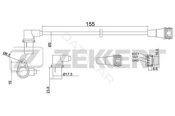Датчик давления воздуха ZEKKERT SE-4018