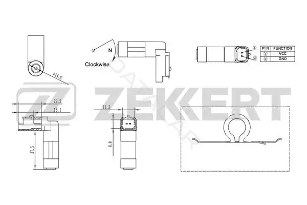Датчик давления воздуха ZEKKERT SE-4031