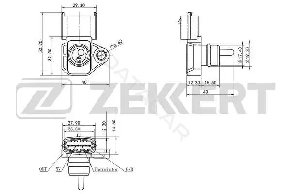 Датчик давления воздуха ZEKKERT SE-1027