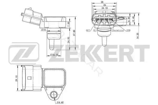 Датчик давления воздуха ZEKKERT SE-1031