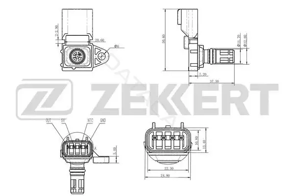 Датчик давления воздуха ZEKKERT SE-1036