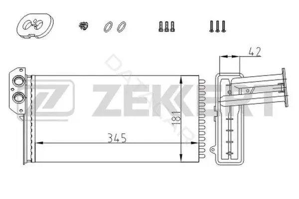 Радиатор печки ZEKKERT MK-5116