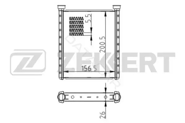 Радиатор печки ZEKKERT MK-5126