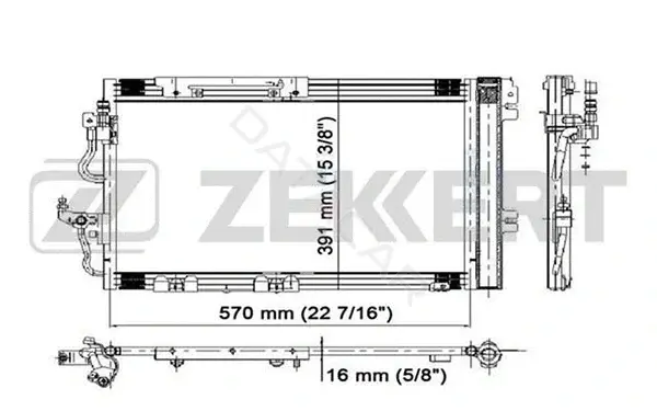 Радиатор кондиционера ZEKKERT MK-3037