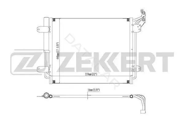 Радиатор кондиционера ZEKKERT MK-3170