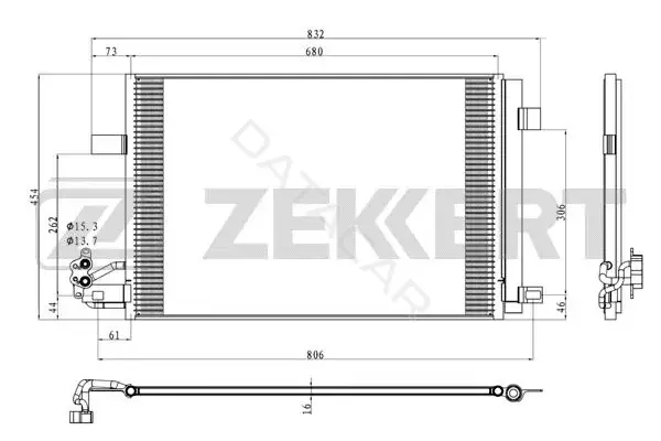 Радиатор кондиционера ZEKKERT MK-3178