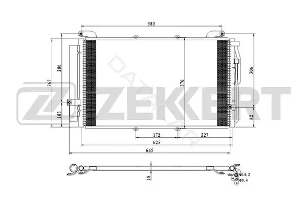 Радиатор кондиционера ZEKKERT MK-3182