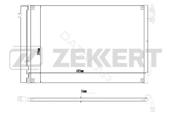 Радиатор кондиционера ZEKKERT MK-3184