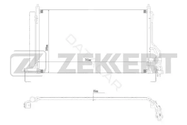 Радиатор кондиционера ZEKKERT MK-3186