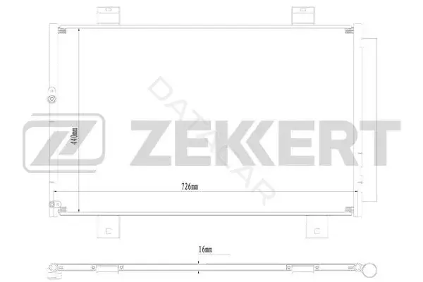 Радиатор кондиционера ZEKKERT MK-3187