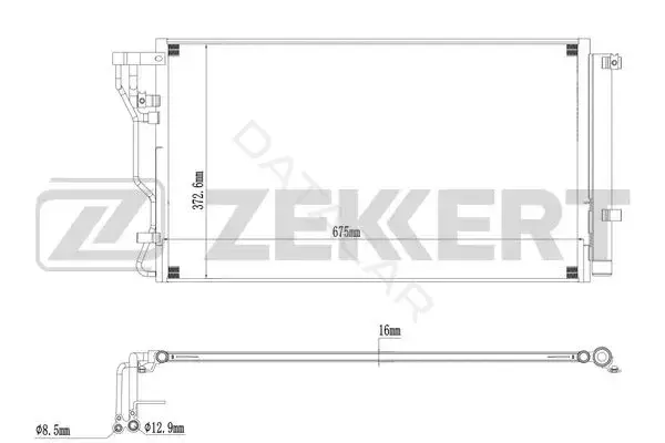 Радиатор кондиционера ZEKKERT MK-3193
