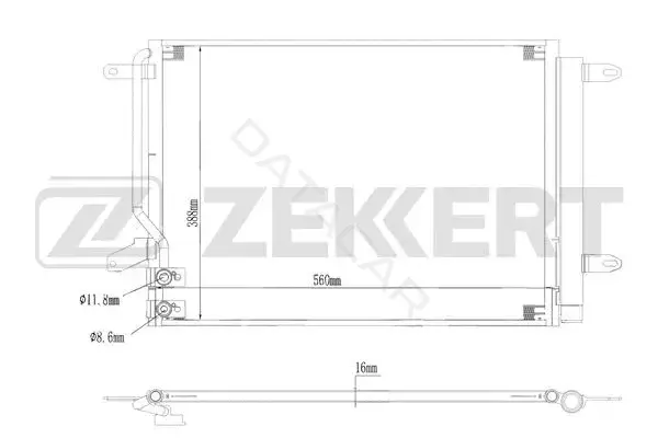 Радиатор кондиционера ZEKKERT MK-3195