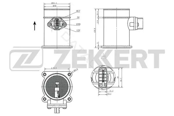 Датчик давления воздуха ZEKKERT SE-1076