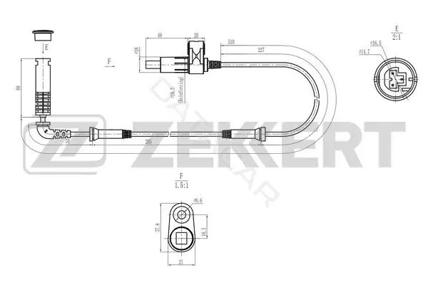 Датчик АБС ZEKKERT SE-6199