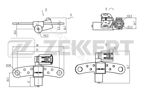 Датчик давления воздуха ZEKKERT SE-4051