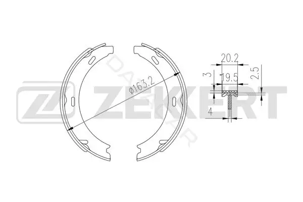 Барабанные колодки ZEKKERT BK-4330