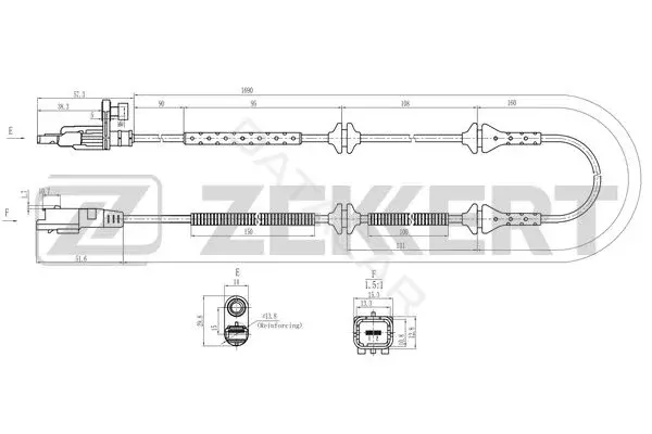 Датчик АБС ZEKKERT SE-6218