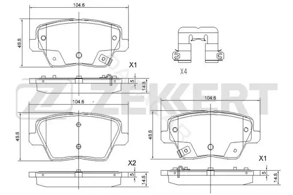 Тормозные колодки ZEKKERT BS-1238