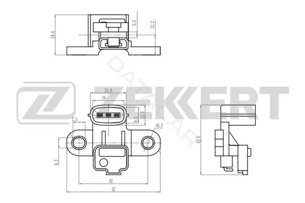 Датчик давления воздуха ZEKKERT SE-4086