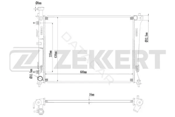 Радиатор охлаждения ZEKKERT MK-1272