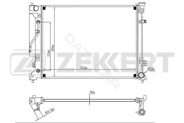 Радиатор охлаждения ZEKKERT MK-1256