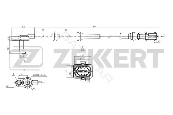 Датчик АБС ZEKKERT SE-6203