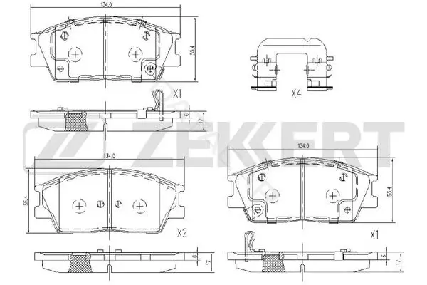 Тормозные колодки ZEKKERT BS-1257