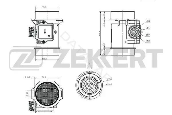 Датчик давления воздуха ZEKKERT SE-1074