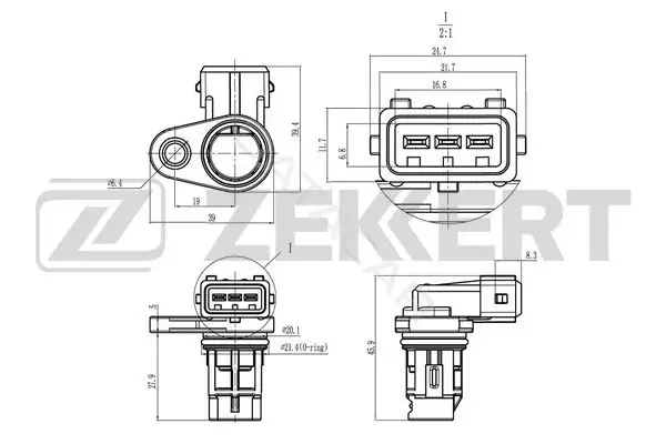 Датчик давления воздуха ZEKKERT SE-5057