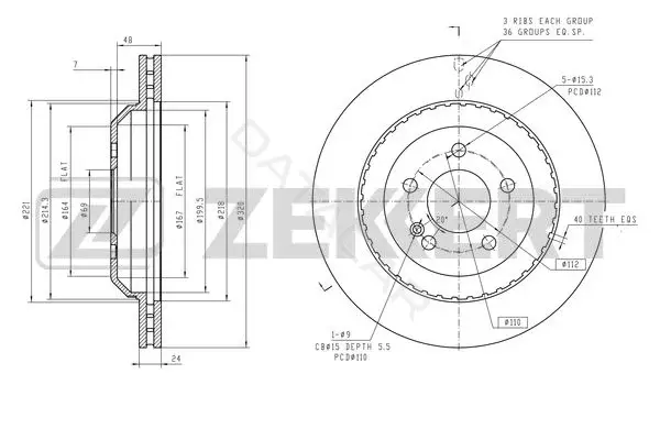 Тормозные диски ZEKKERT BS-6594