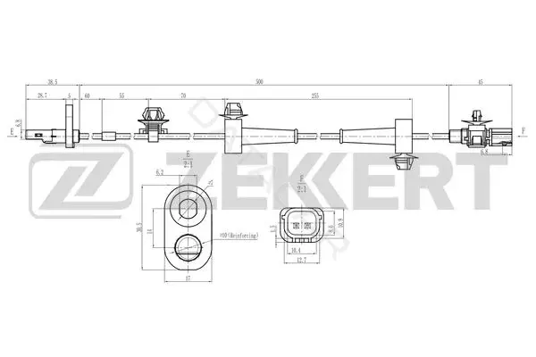 Датчик АБС ZEKKERT SE-6220